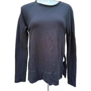 Stateside Women's S Black High/Low Long Sleeve Minimalist Lagenlook